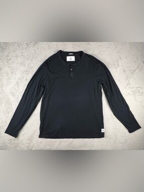 Reigning Champ Black Long-Sleeve Henley